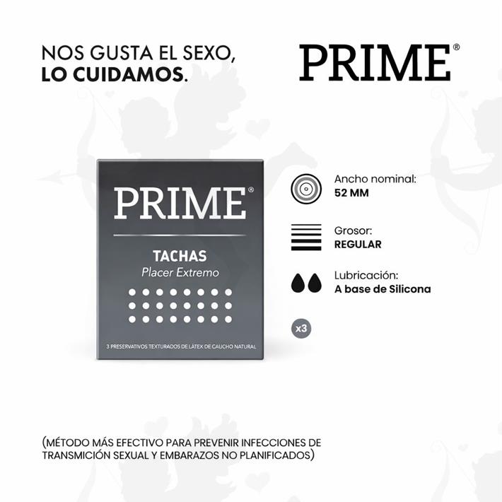 Cód: FP TACHAS - Preservativo Prime Tachas - $ 6000